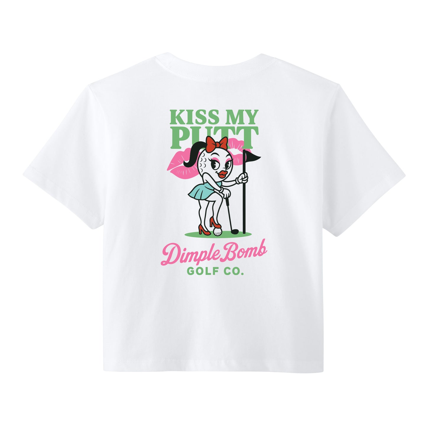 Kiss My Putt Tee – Lipstick, Sass & A Perfect Stance
