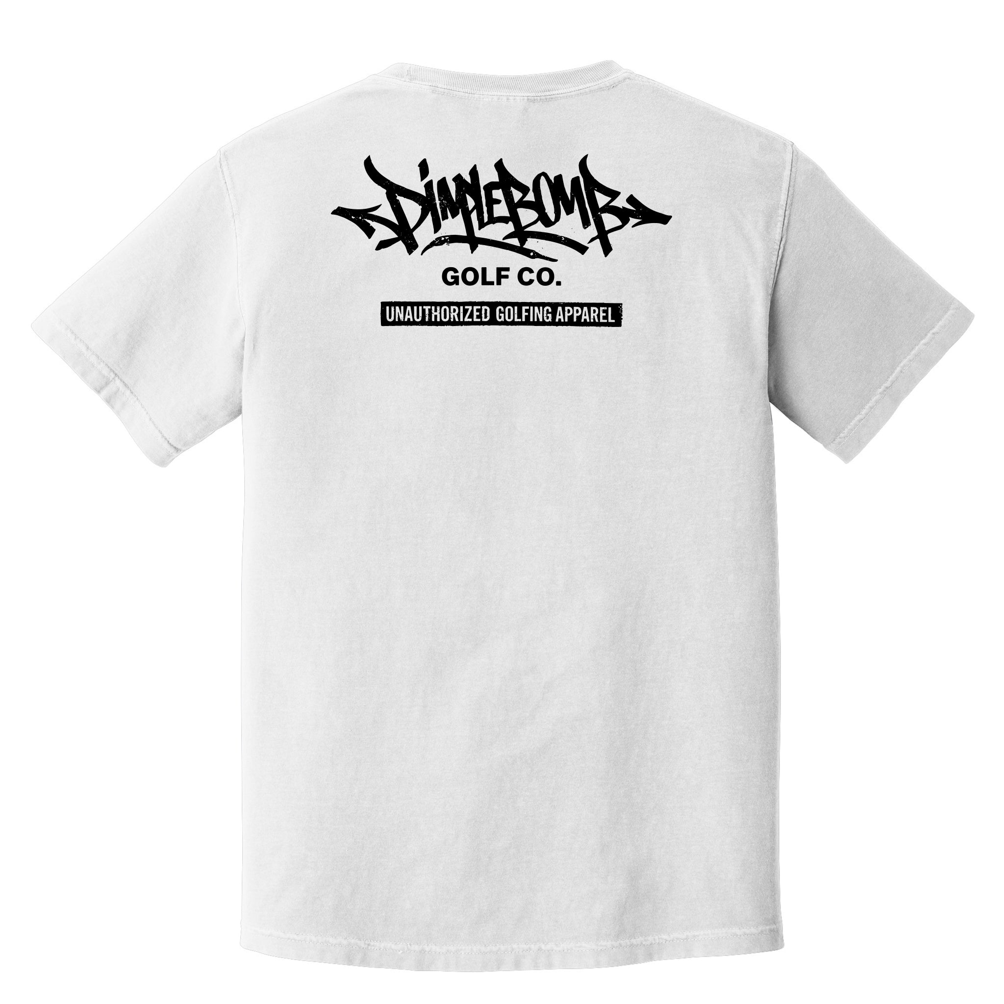 Unauthorized Golfing Apparel Tee – Street Tag Edition – Dimple Bomb ...