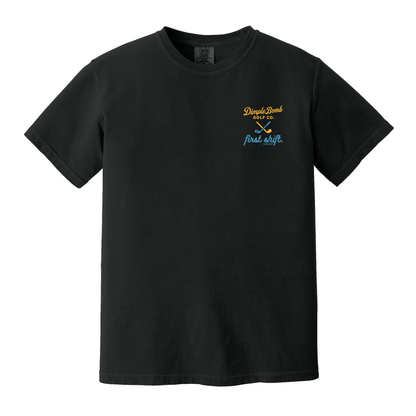 Dimple Bomb Golf x First Shift Hockey – 8 Bit Faceoff Tee
