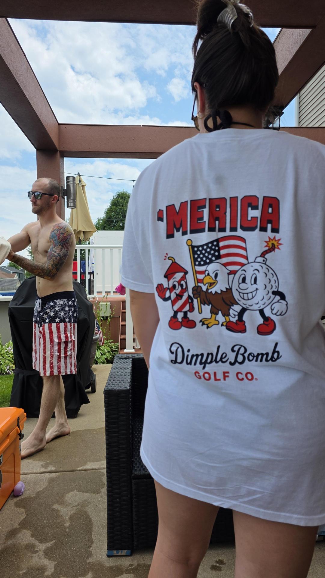 The 'Merica Tee – Red, White & Birdie