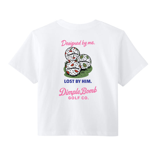 Designed by Me. Lost by Him. Tee – She Creates, He Slices